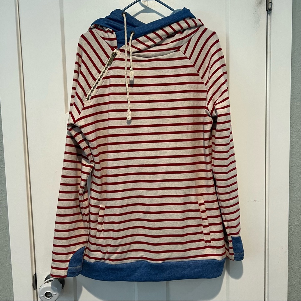 Women’s L Ampersand Ave Doublehood Sweatshirt with Thumbholes